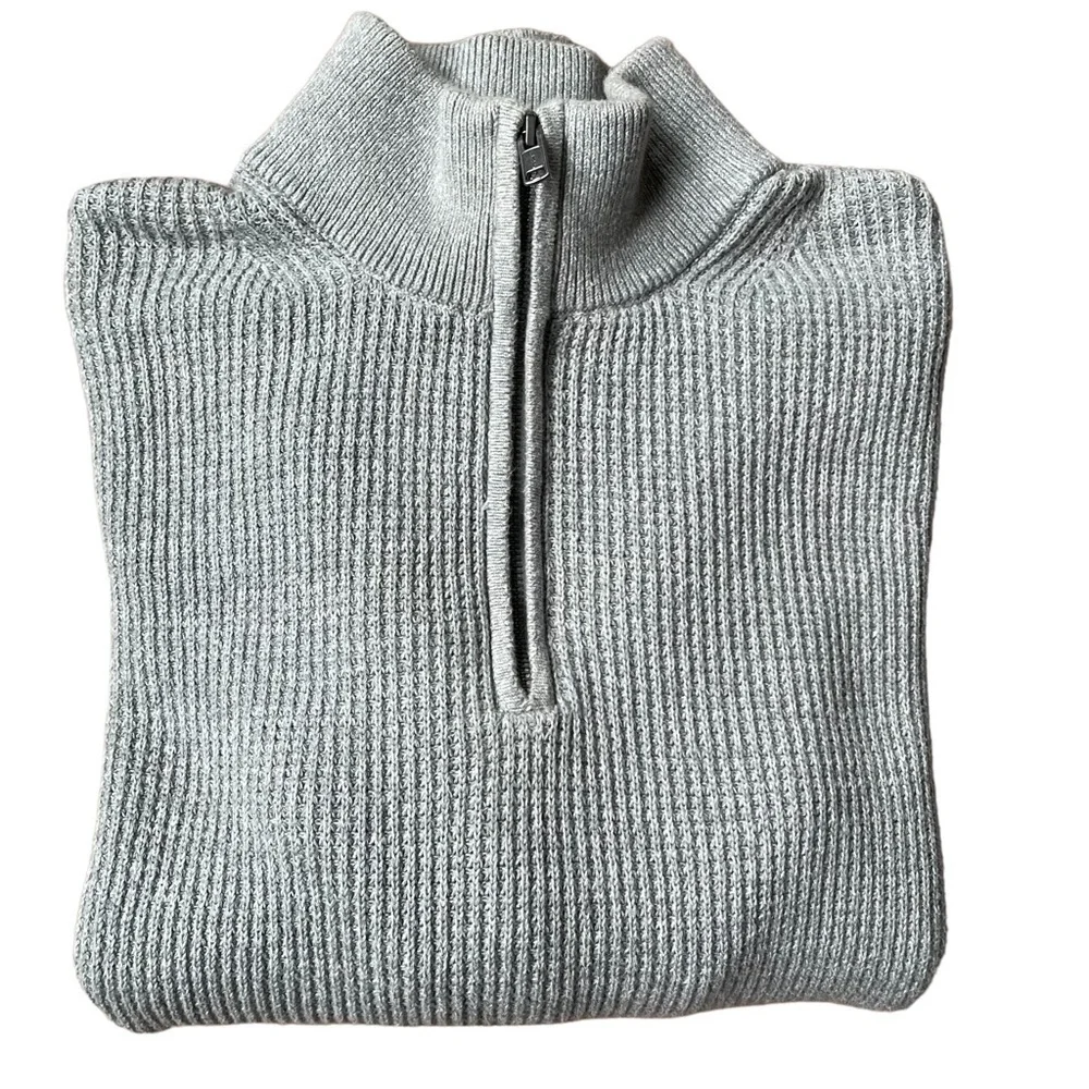 Gap 1/4 Zip Knit Gray Pullover‎ Sweater Size: L